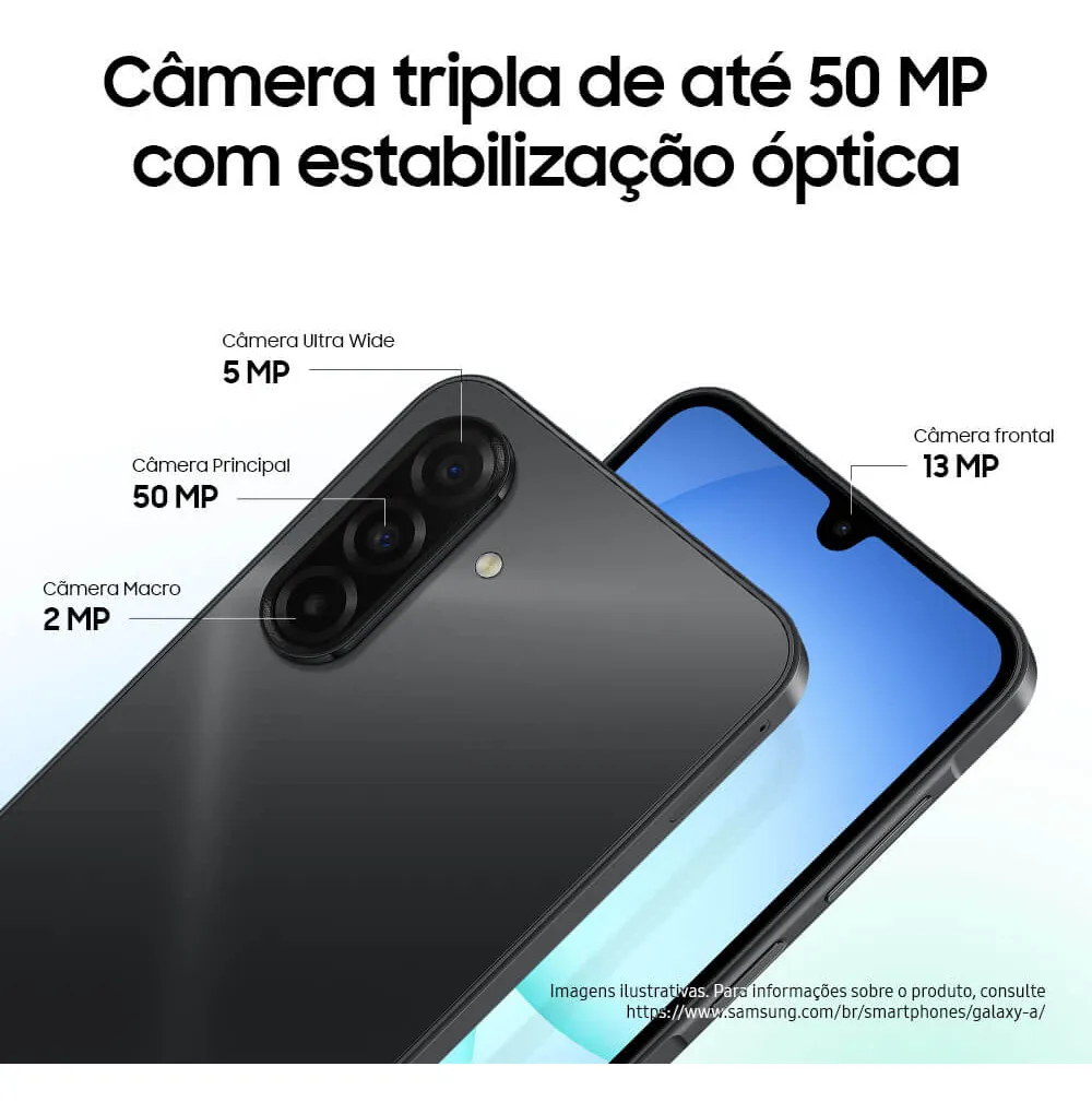 Celular Samsung Galaxy A17 Com Ia, 256gb, 8gb Ram, Câm De 50mp, Tela De 6.7 , Nfc, Ip54 - Preto 4G - Imagem 5