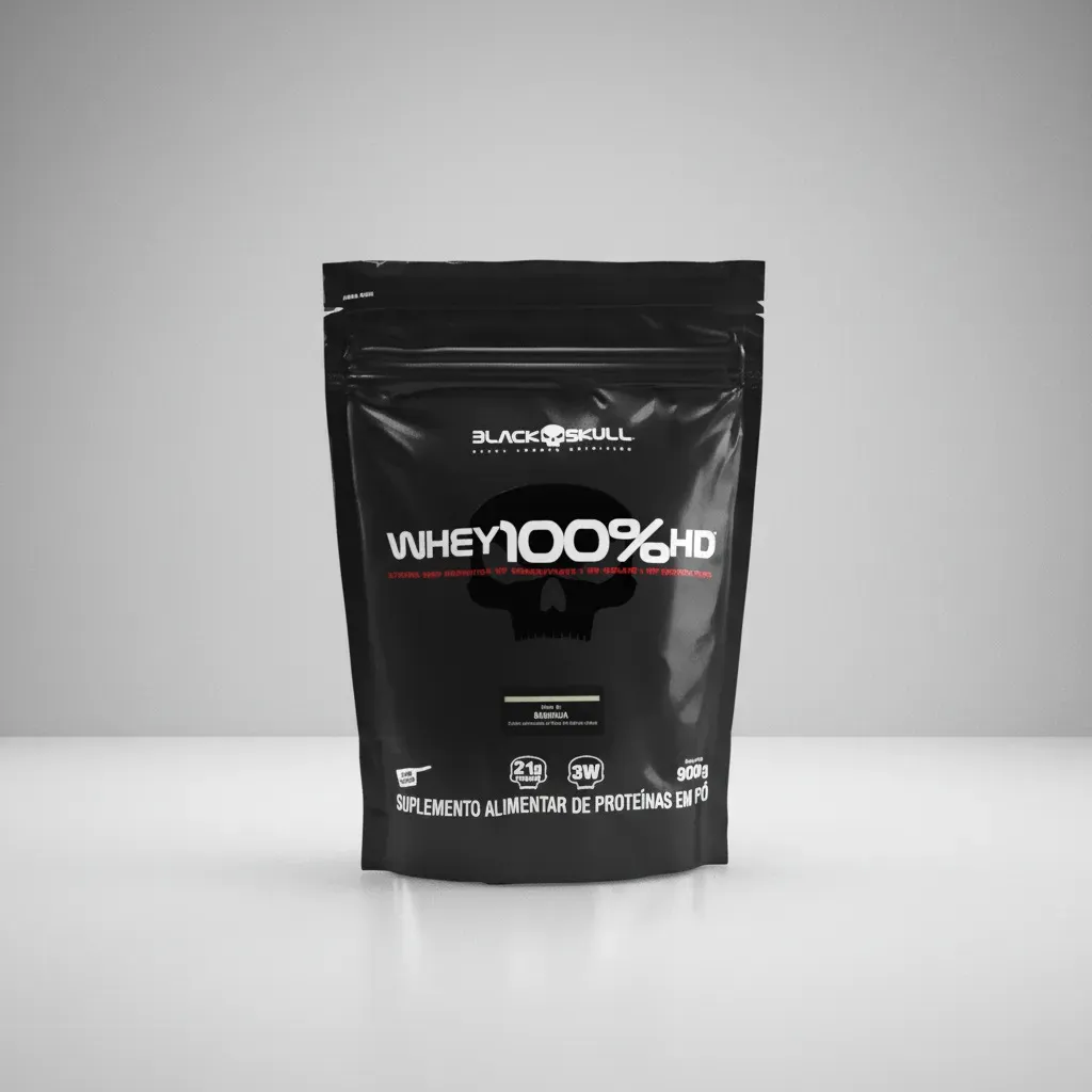 Whey 100% Hd Refil Black Skull - 900g (wpc, Wpi E Wph) Sabor Cookies & Cream - Imagem 6