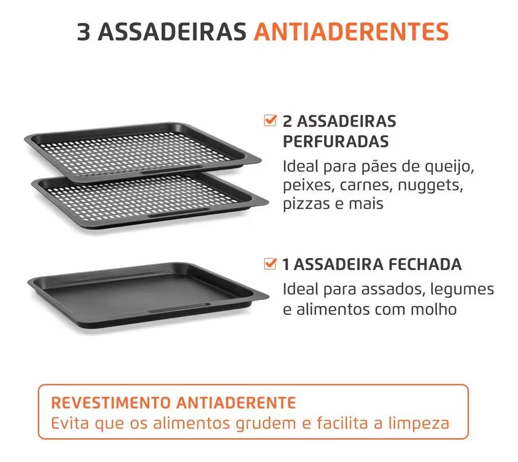 Fritadeira Air Fryer Oven Afon12lfg 12l Digital 2000 Mondial - Imagem 3
