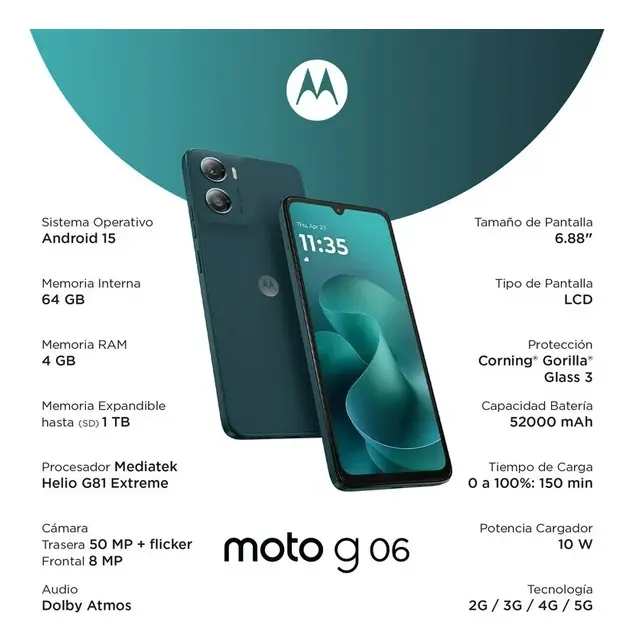 Motorola Moto G06 64gb - 4gb RAM azul - Imagem 4