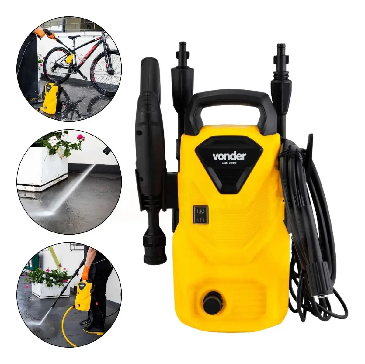 Lavadora De Alta Pressão 1200w Lav1300 - Vonder Cor Amarelo - Preto Frequência 60 Hz - Imagem 5