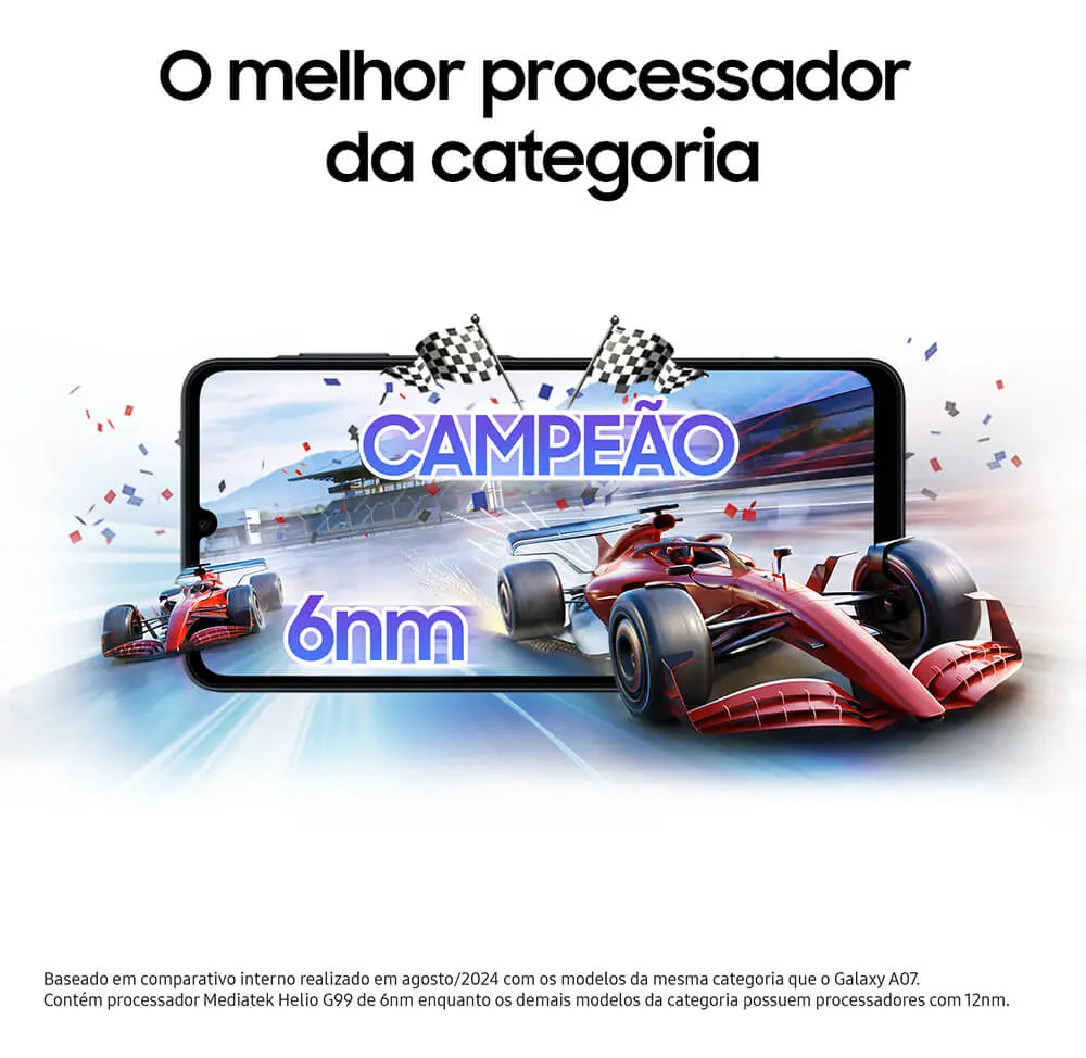 Celular Samsung Galaxy A07 256gb, 8gb, Câmera 50mp, Tela 6.7 , Proteção Ip54, Processador 6nm - Violeta - Imagem 3