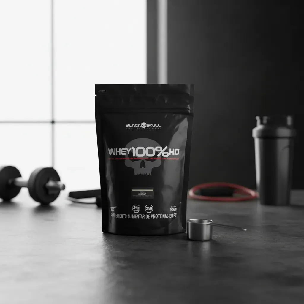 Whey 100% Hd Refil Black Skull - 900g (wpc, Wpi E Wph) Sabor Cookies & Cream - Imagem 7