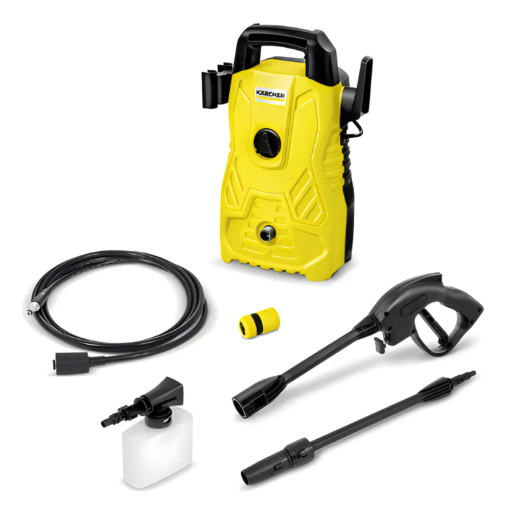 Lavadora de alta pressão compacta Karcher 1500 Psi cor amarela - Imagem 4