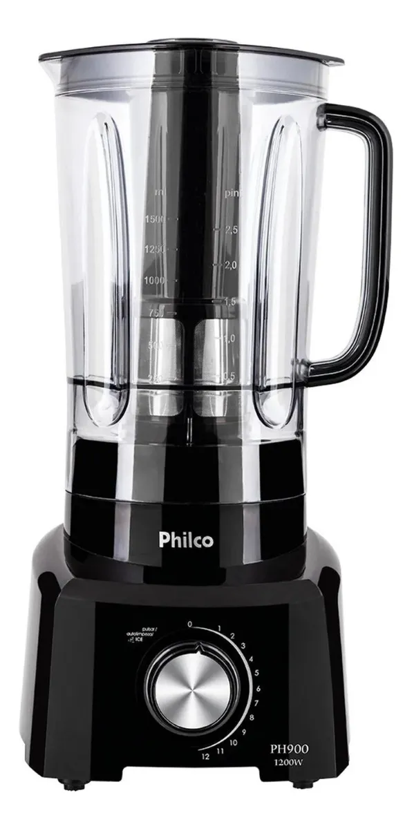 Liquidificador Philco 1200W 3L 12 Velocidades Preto PH900 - Imagem 7