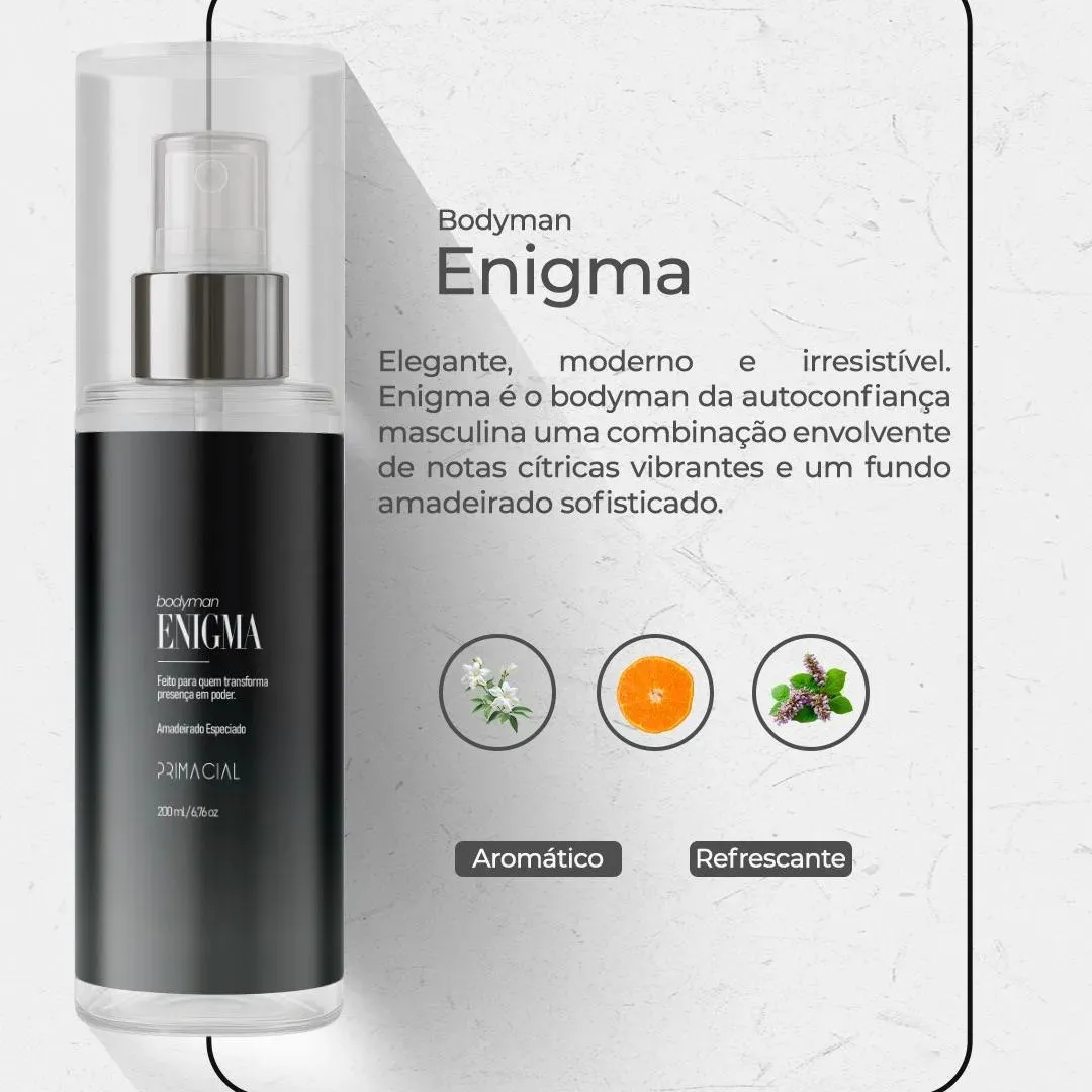 Kit Body Splash Masculino Barbarius + Enigma + Midtown 200ml - Imagem 5