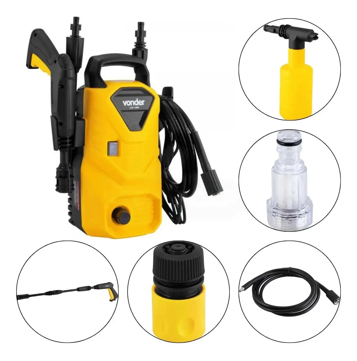 Lavadora De Alta Pressão 1200w Lav1300 - Vonder Cor Amarelo - Preto Frequência 60 Hz - Imagem 6
