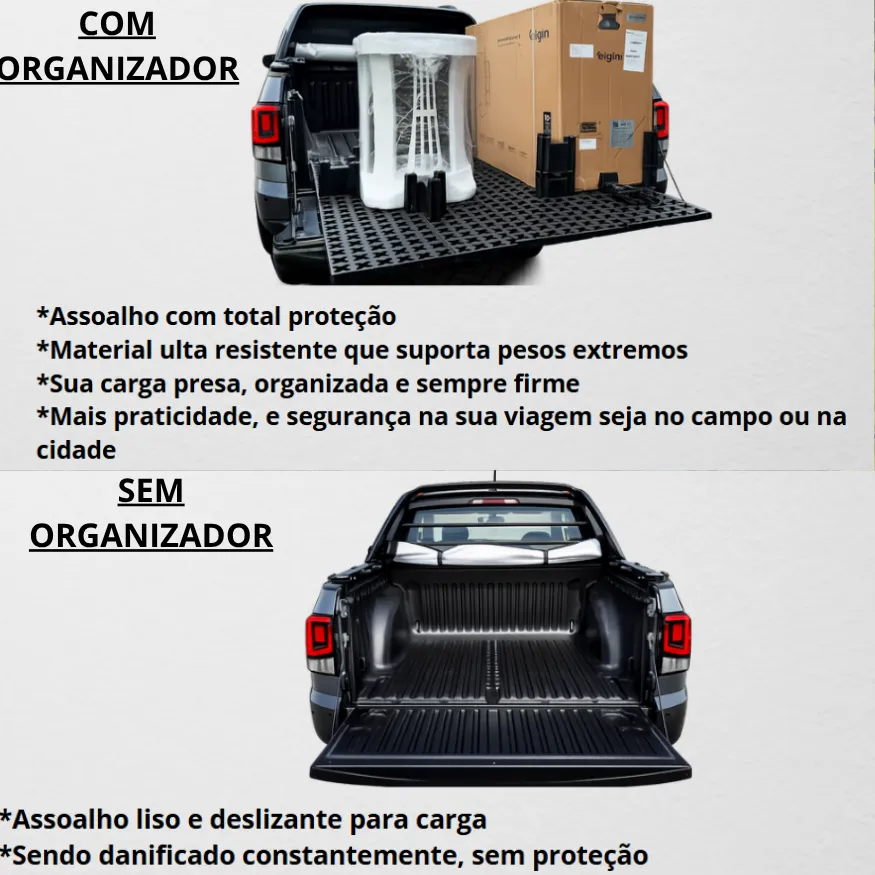 Tapete Protetor Organizador De Caçamba Amarok - Imagem 12