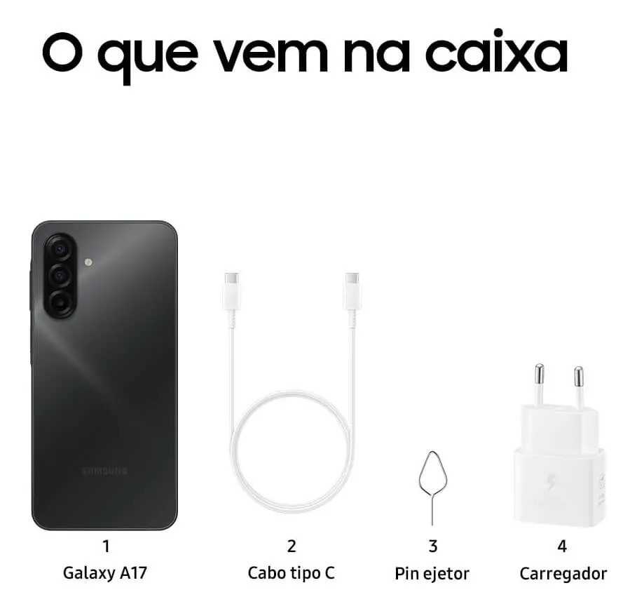Celular Samsung Galaxy A17 Com Ia, 256gb, 8gb Ram, Câm De 50mp, Tela De 6.7 , Nfc, Ip54 - Preto 4G - Imagem 11