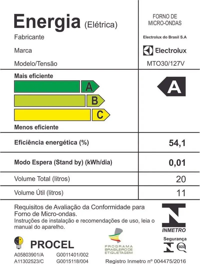 Micro-ondas Electrolux 20l Branco MTO30 - Imagem 8