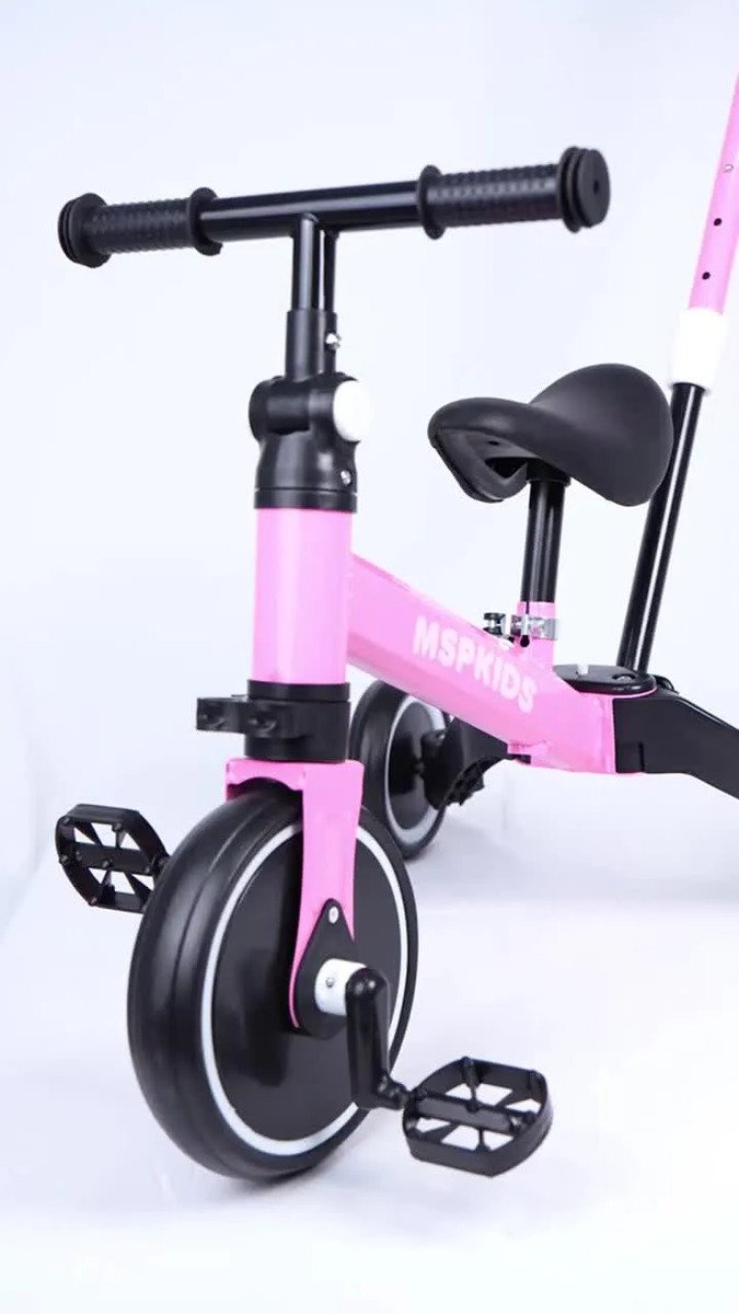 Bicicleta Equilibrio Tricilo Empurrador 5 Em 1 Seguro Bebe Cor Azul-claro - Imagem 2