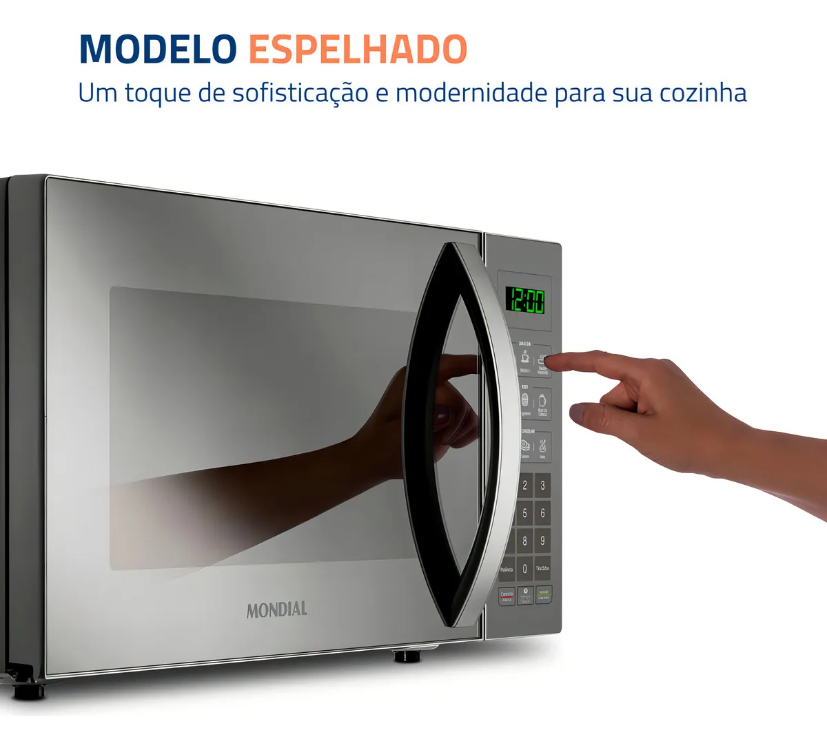 Micro-ondas Mondial 21L 1200W MO-01-21-E Espelhado - Imagem 6