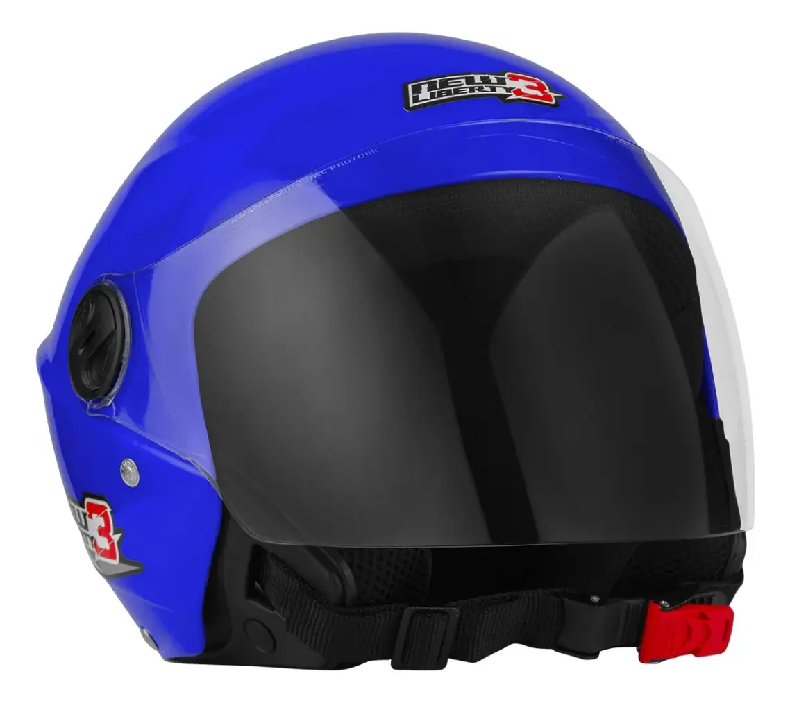 Capacete de moto Pro Tork New Liberty Three aberto prata maciça tamanho 58 - Imagem 3