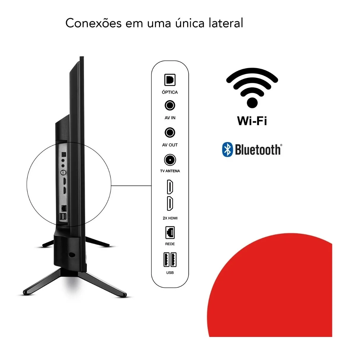 Smart TV AIWA 32” Android HD Borda Ultrafina HDR10 Dolby Áudio AWS-TV-32-BL-02-A - Imagem 9