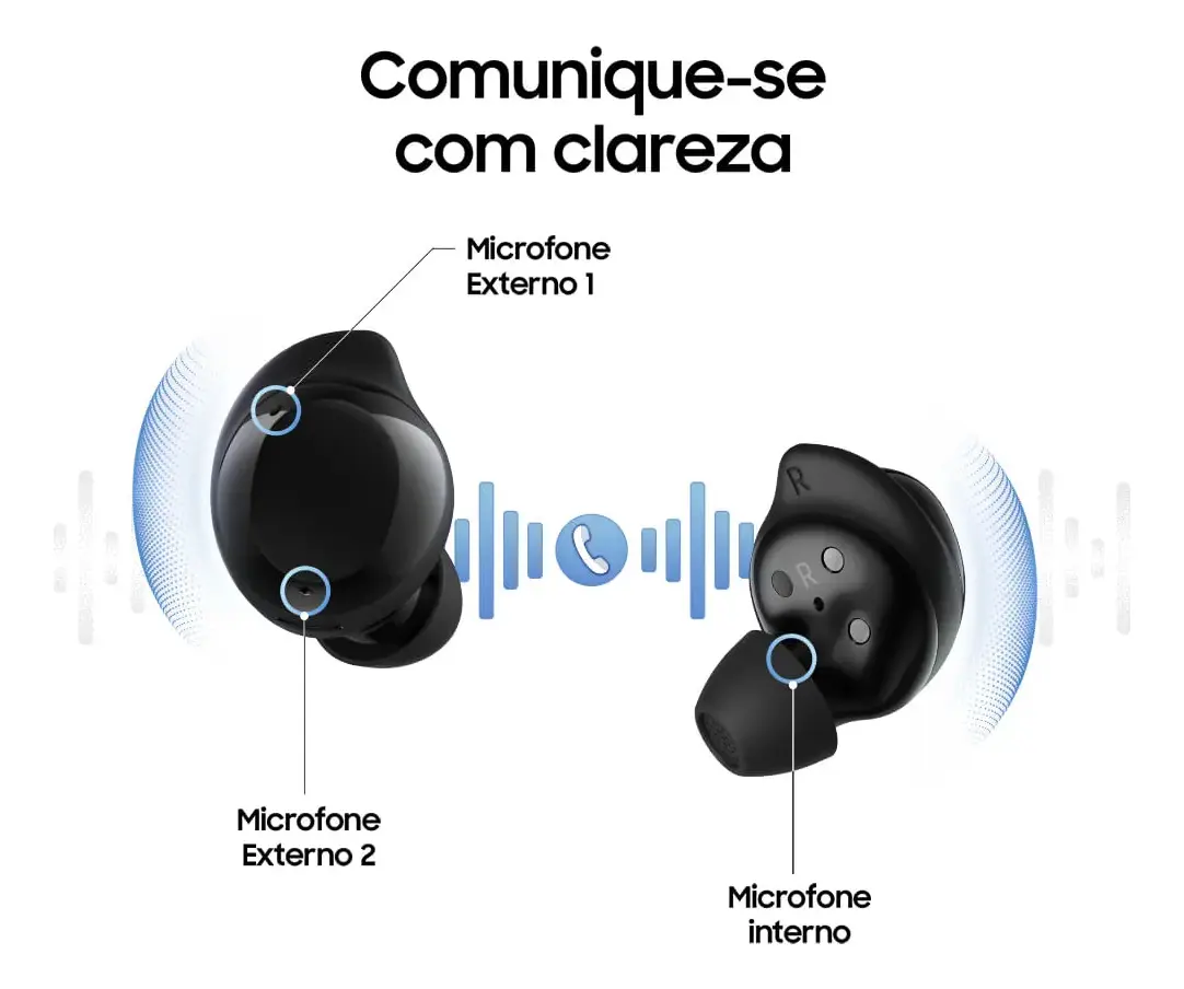 Samsung Galaxy Buds Core, Fone de Ouvido, sem fio, cancelamento de ruído, interprete inteligente Preto - Imagem 5