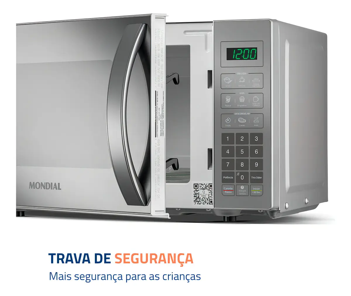 Micro-ondas Mondial 21L 1200W MO-01-21-E Espelhado - Imagem 7