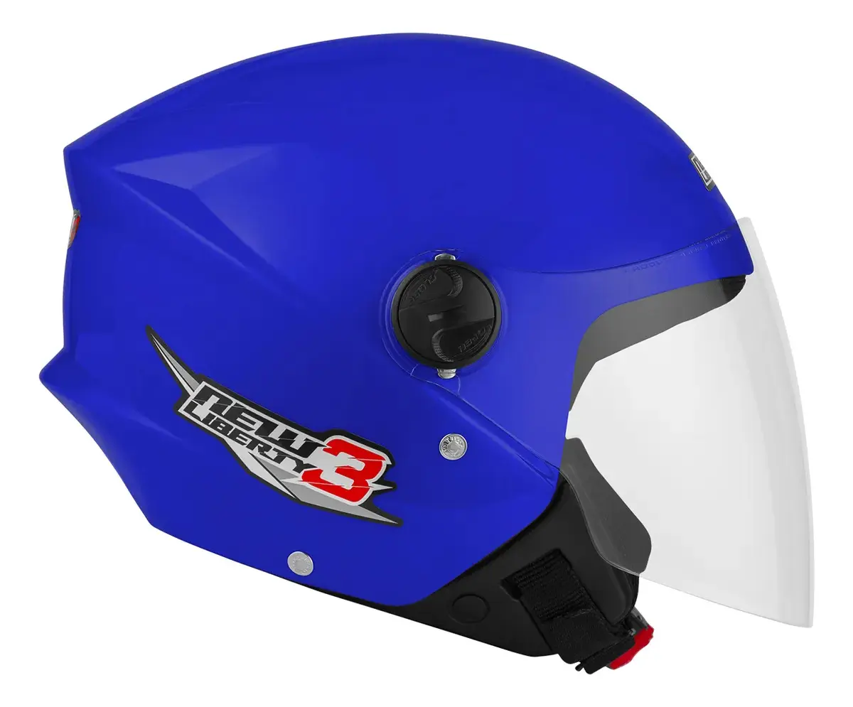 Capacete de moto Pro Tork New Liberty Three aberto prata maciça tamanho 58 - Imagem 4