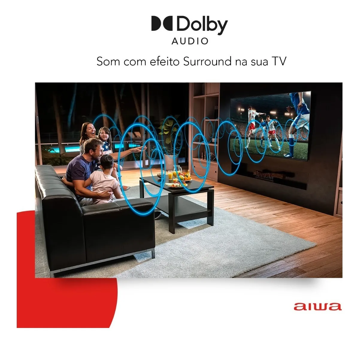 Smart TV AIWA 32” Android HD Borda Ultrafina HDR10 Dolby Áudio AWS-TV-32-BL-02-A - Imagem 4