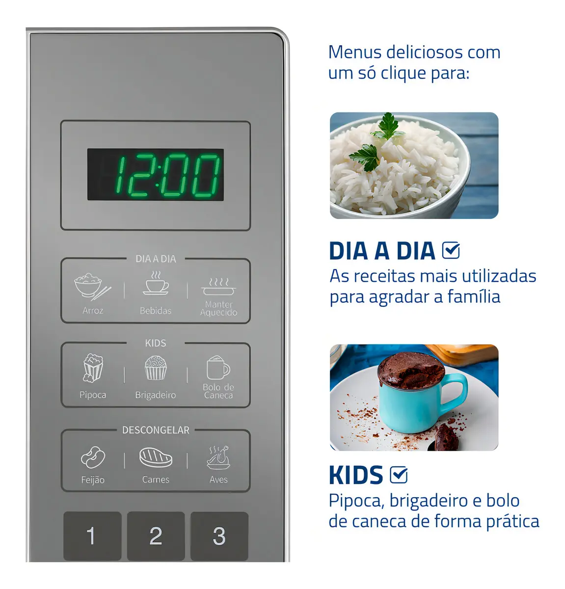 Micro-ondas Mondial 21L 1200W MO-01-21-E Espelhado - Imagem 3