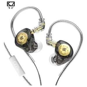 Fone De Ouvido Kz Edx Pro Dj Musicos Retorno Palco In-ear Cor Preto C/microfone