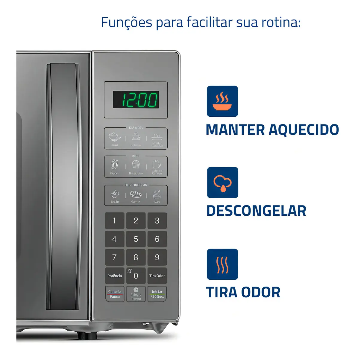 Micro-ondas Mondial 21L 1200W MO-01-21-E Espelhado - Imagem 5