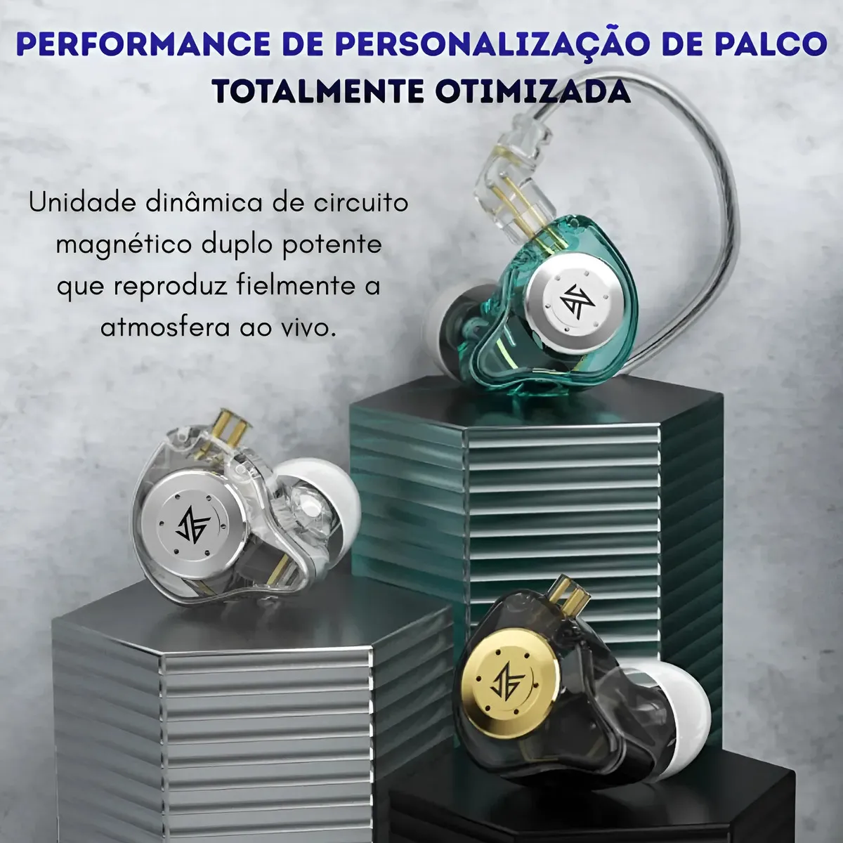 Fone De Ouvido Kz Edx Pro Dj Musicos Retorno Palco In-ear Cor Preto C/microfone - Imagem 5