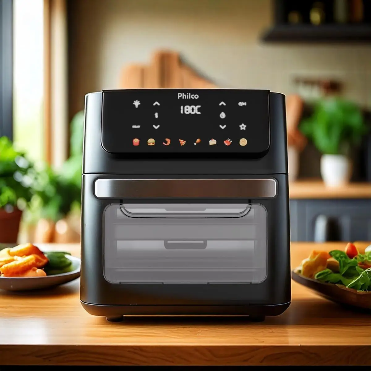 Air Fryer Oven Philco 11L 8 Funções Visor 1800W PAF11B - Imagem 5