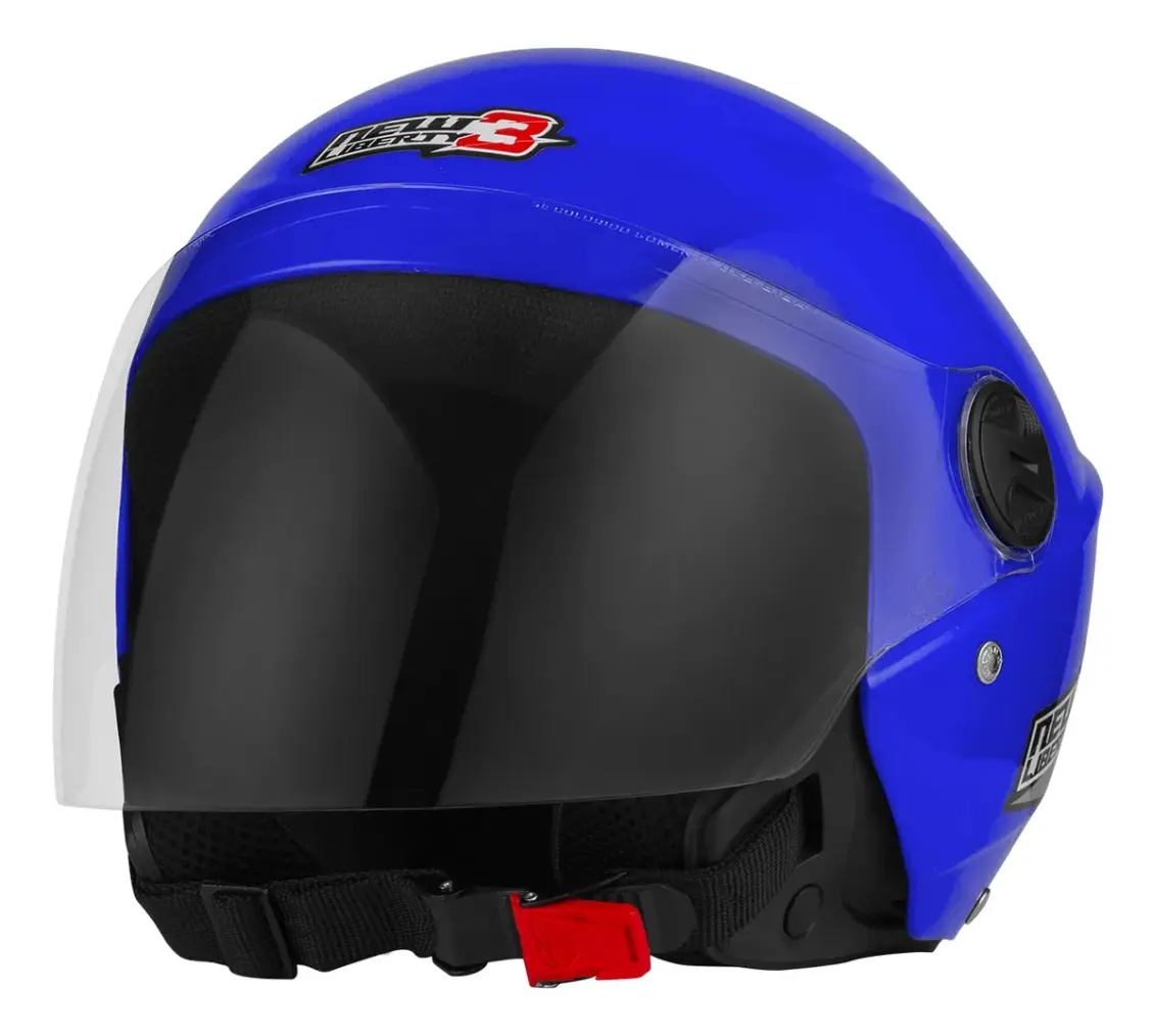 Capacete de moto Pro Tork New Liberty Three aberto prata maciça tamanho 58 - Imagem 2
