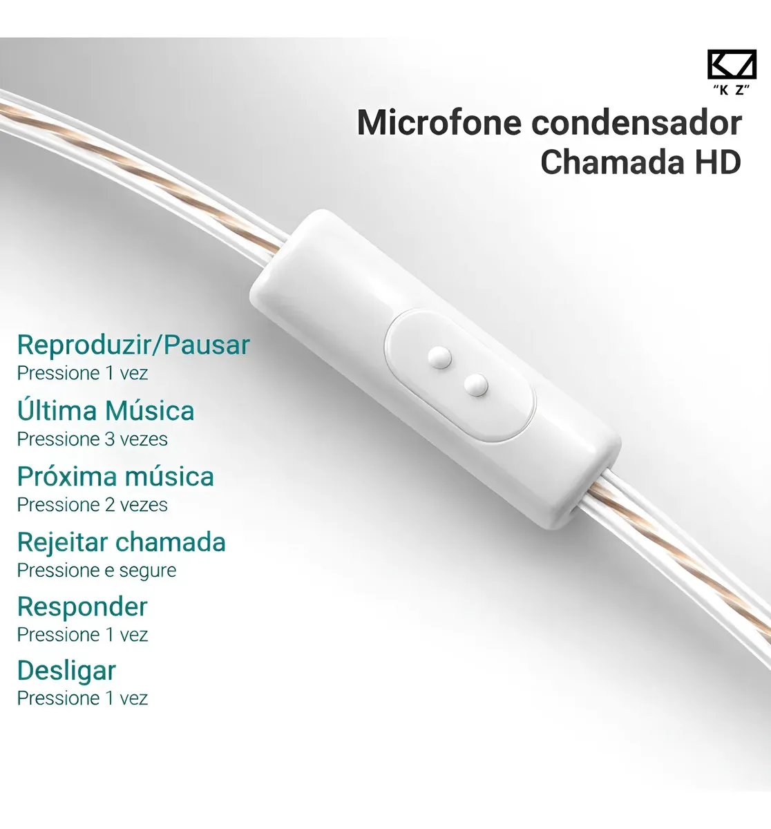 Fone De Ouvido Kz Edx Pro Dj Musicos Retorno Palco In-ear Cor Preto C/microfone - Imagem 7