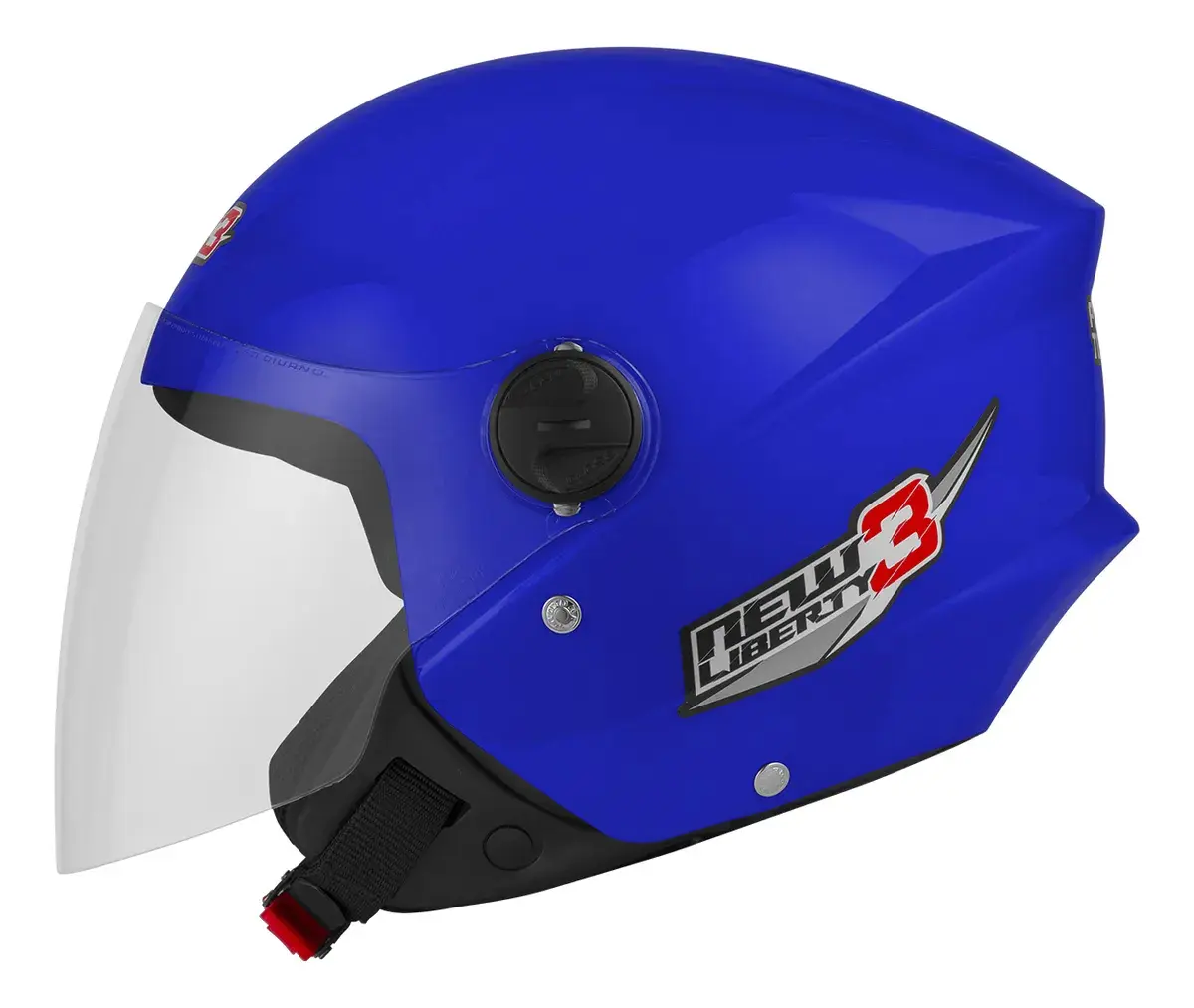 Capacete de moto Pro Tork New Liberty Three aberto prata maciça tamanho 58