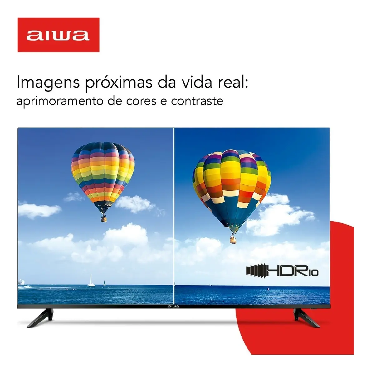 Smart TV AIWA 32” Android HD Borda Ultrafina HDR10 Dolby Áudio AWS-TV-32-BL-02-A - Imagem 3
