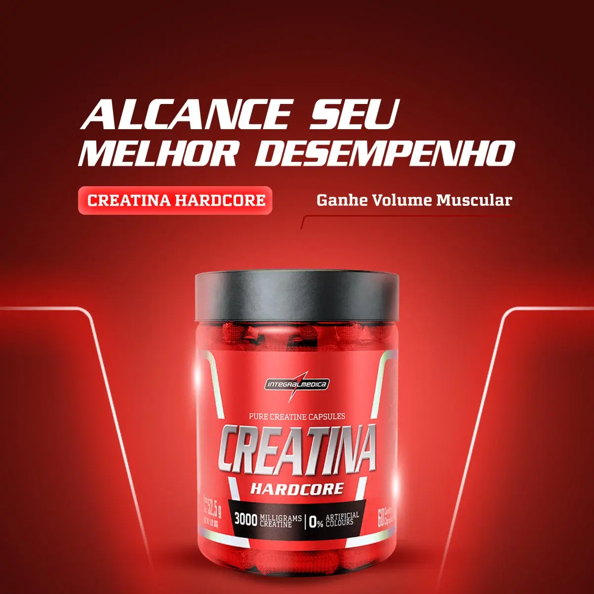 Creatina Integralmedica 100% Pura 60 Cápsulas - Aumento de Resistência e Desempenho para Atletas e Treinos Intensos - Imagem 3