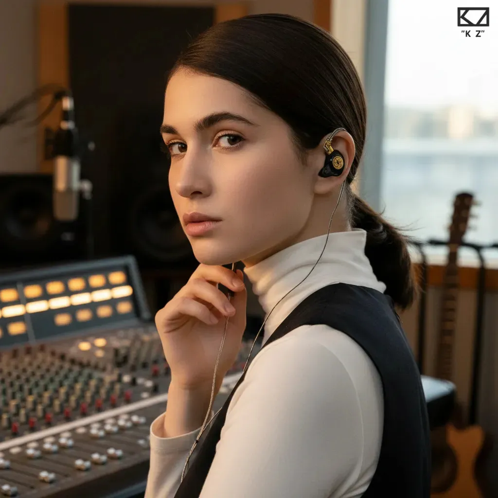 Fone De Ouvido Kz Edx Pro Dj Musicos Retorno Palco In-ear Cor Preto C/microfone - Imagem 9