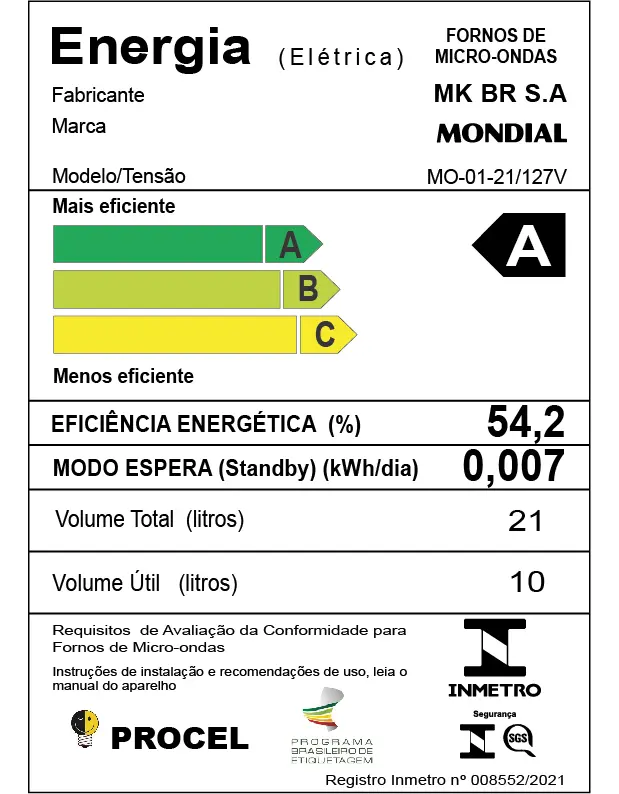 Micro-ondas Mondial 21L 1200W MO-01-21-E Espelhado - Imagem 10