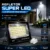 Kit 2 Refletor Super Led 400w Ip67 Holofote Bivolt Prova D’água Branco Frio 6500k Preto
