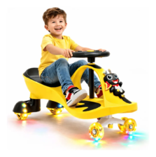 Carrinho Gira 360o Infantil De Passeio Led Rolimã Até 100kg